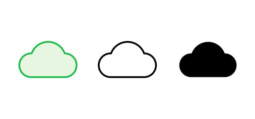 Cloud icon set. cloud vector icon