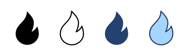 Obraz premium Fire icon vector. fire sign and symbol