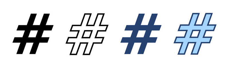 Hashtag icon vector. hashtag sign and symbol
