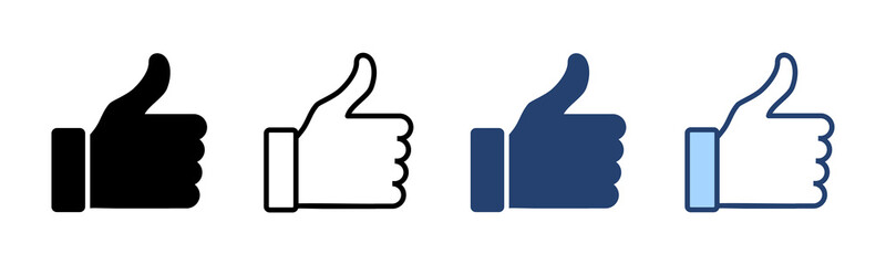 Like icon vector. Thumbs up sign and symbol. Hand like