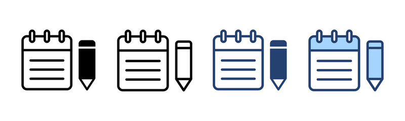 Note icon vector. notepad sign and symbol