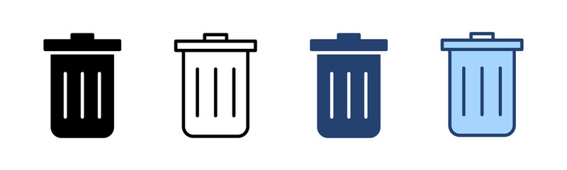 Trash icon vector. trash can icon. delete sign and symbol.