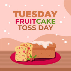 Vector illustration Fruitcake Toss Day. Fruitcake Toss Day illustration vector background. Vector eps 10