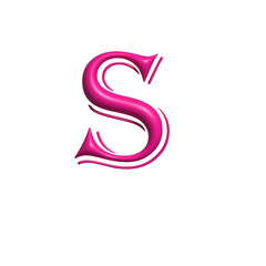 A 3d alphabetic letters design with multi color