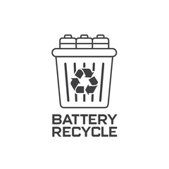 symbol of battery recycle, vector art.