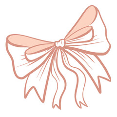 Pink Ribbon Two Layers for Decoration