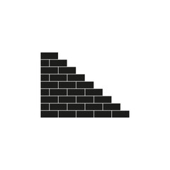 Brick wall icon. Vector illustration. EPS 10.