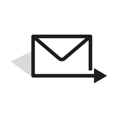 Mail arrow icon. Vector illustration. EPS 10.