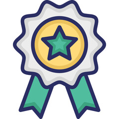 Star colour icon symbol vector image. Illustration of rating quality and review winner customer graphic design image