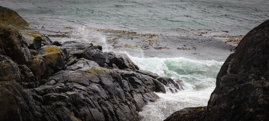 water flowing over rocks