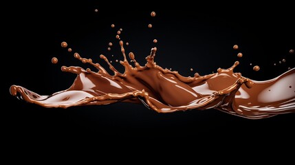 splash of chocolate isolated on background