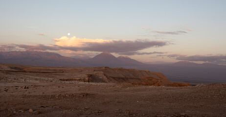 Sunset in the Atacama desert