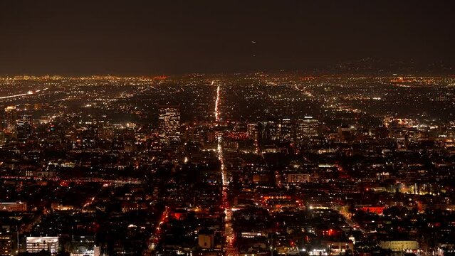 Los Angeles by night - impressive view - L.A. city lights - travel photography