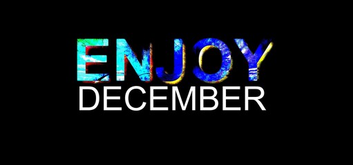 Enjoy December beautiful dynamic and colorful design set