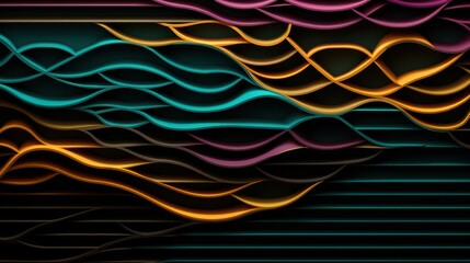 Illustration of the game in several colors of curved and straight lines and with their interaction and connection they make an interesting and unique multifunctional background