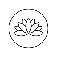 Lotus line icon. Vector illustration. EPS 10.