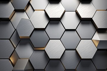 Background Hexagon Metal Brushed design technology aluminium high modern threedimensional texture hexagonal contemporary tile silver hex detail panel futuristic