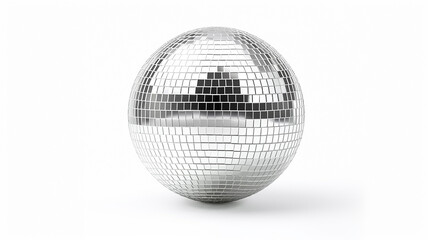 Fototapeta na wymiar mirror disco ball isolated on the background, a musical object