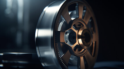 Obraz premium movie reel with film film, concept cinematography, film production film premiere, generated fictional background