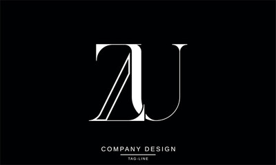 ZU, UZ, Abstract Letters Logo Monogram