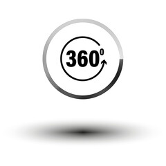 Angle 360 degrees sign icon. Vector illustration. EPS 10.