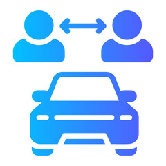 car sharing gradient icon