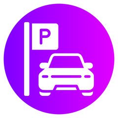 parking lot gradient icon