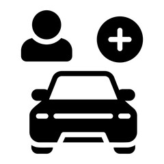 Obraz premium share ride glyph icon