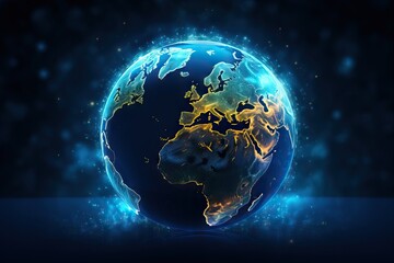 point map World rendering 3D Earth planet network Global background globalisation globe communication business connect concept technology - obrazy, fototapety, plakaty