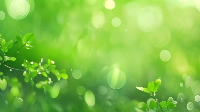 Green bokeh background from nature forest
