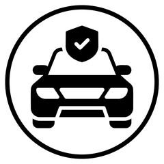 Obraz premium insurance glyph icon