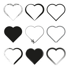 Heart and love icon. Vector illustration. EPS 10.