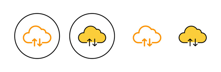 Cloud icon set for web and mobile app. cloud sign and symbol