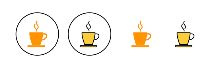 coffee cup icon set for web and mobile app. cup a coffee sign and symbol