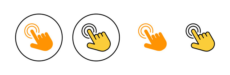 Hand click icon set  for web and mobile app. pointer sign and symbol. hand cursor icon