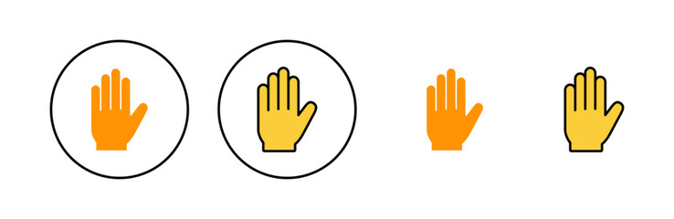 Obraz premium Hand icon set for web and mobile app. hand sign and symbol. hand gesture