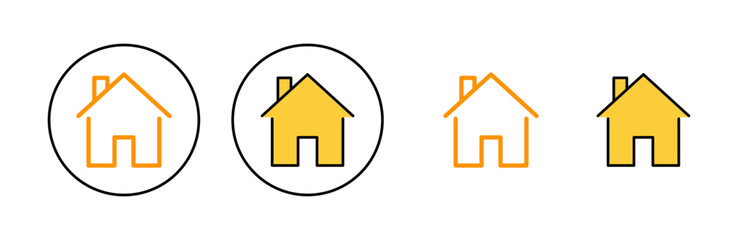 House icon set for web and mobile app. Home sign and symbol
