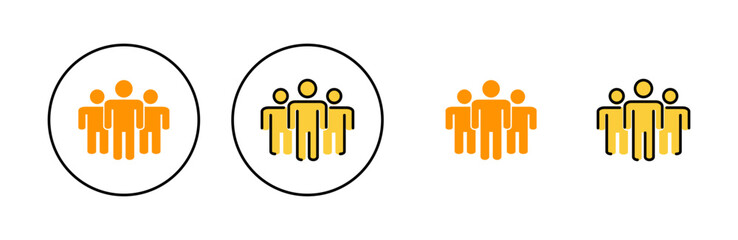 People icon set for web and mobile app. person sign and symbol. User Icon vector