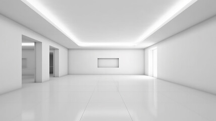 empty white room apartment copy empty space.