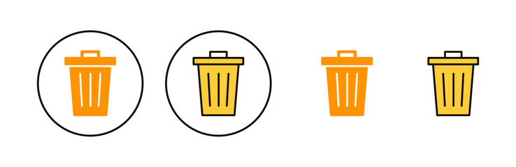 Trash icon set for web and mobile app. trash can icon. delete sign and symbol.