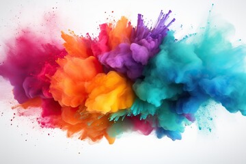 splashing particle dust color Pastel background white explosion powder Colorful paint overlay bizarre blue motion glowing holi ink smog texture stain throwing pollution spray