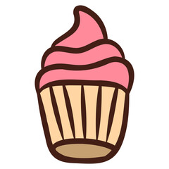 illustration of a cupcake