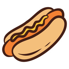 hot dog with mustard