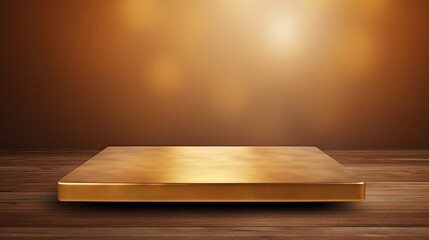 Fototapeta premium Copy space for displaying your product on a Golden table