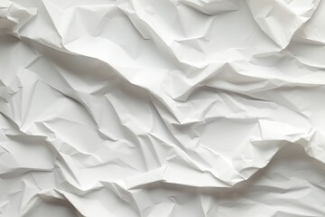 background texture paper white crumpled wrinkled blank page rough abstract old sheet pattern creased grunge textured surface crease crushed torn empty material