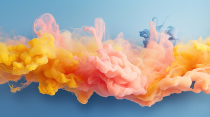 Acrylic colors in water. Abstract background. Cloud of ink.