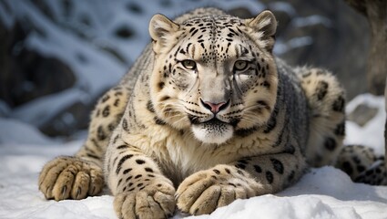 Fototapeta premium snow leopard 