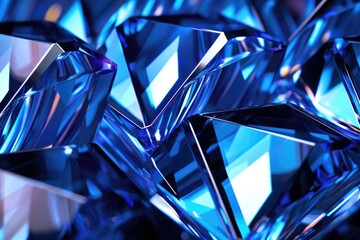 Blue chromatic diamonds background