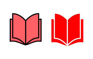 Book icon set illustration. open book sign and symbol. ebook icon