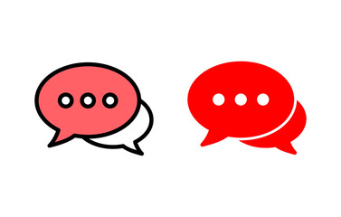 Chat icon set illustration. speech bubble sign and symbol. comment icon. message